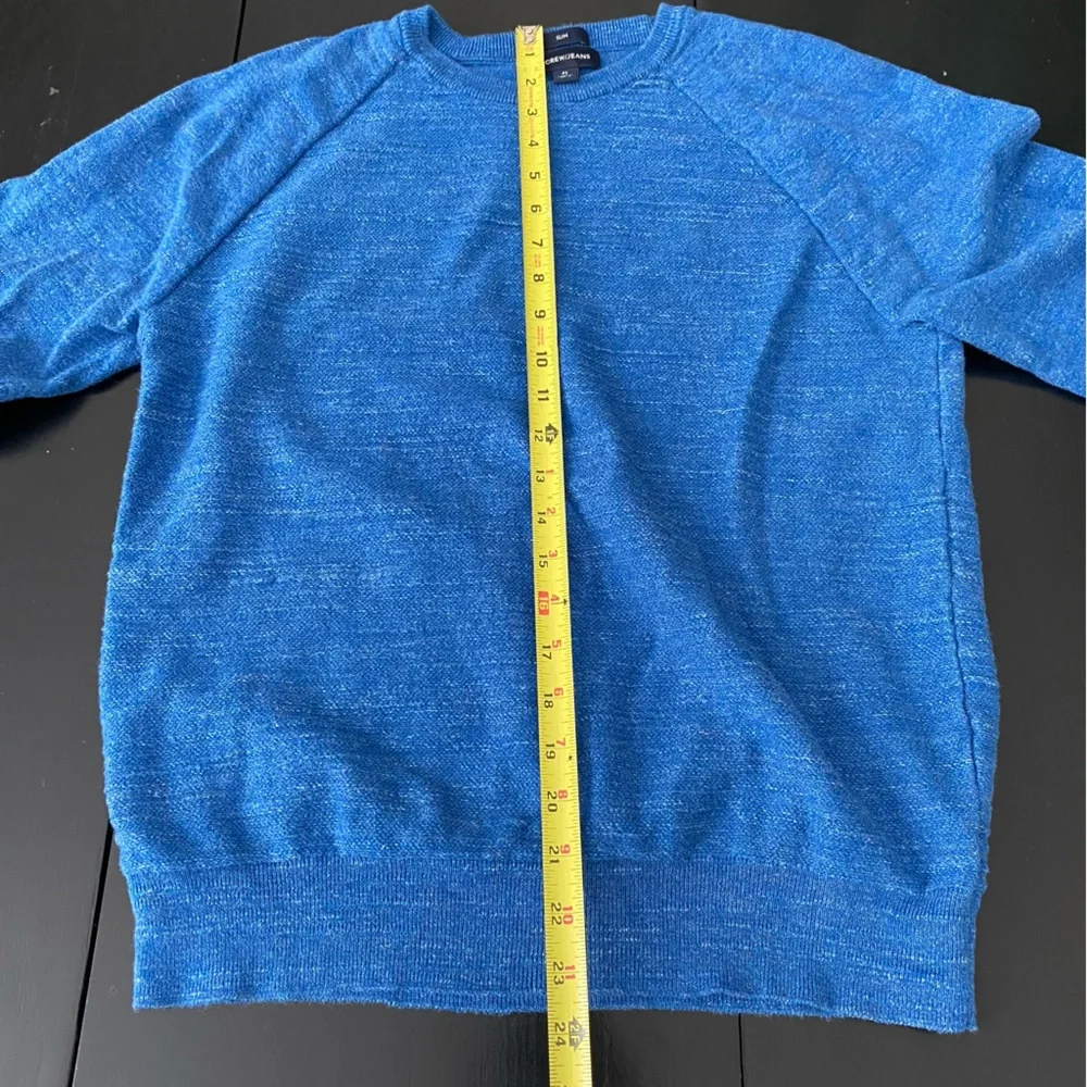 Men’s J. Crew Slim Fit 100% Cotton Lightweight Crewneck Sweater Blue Size M